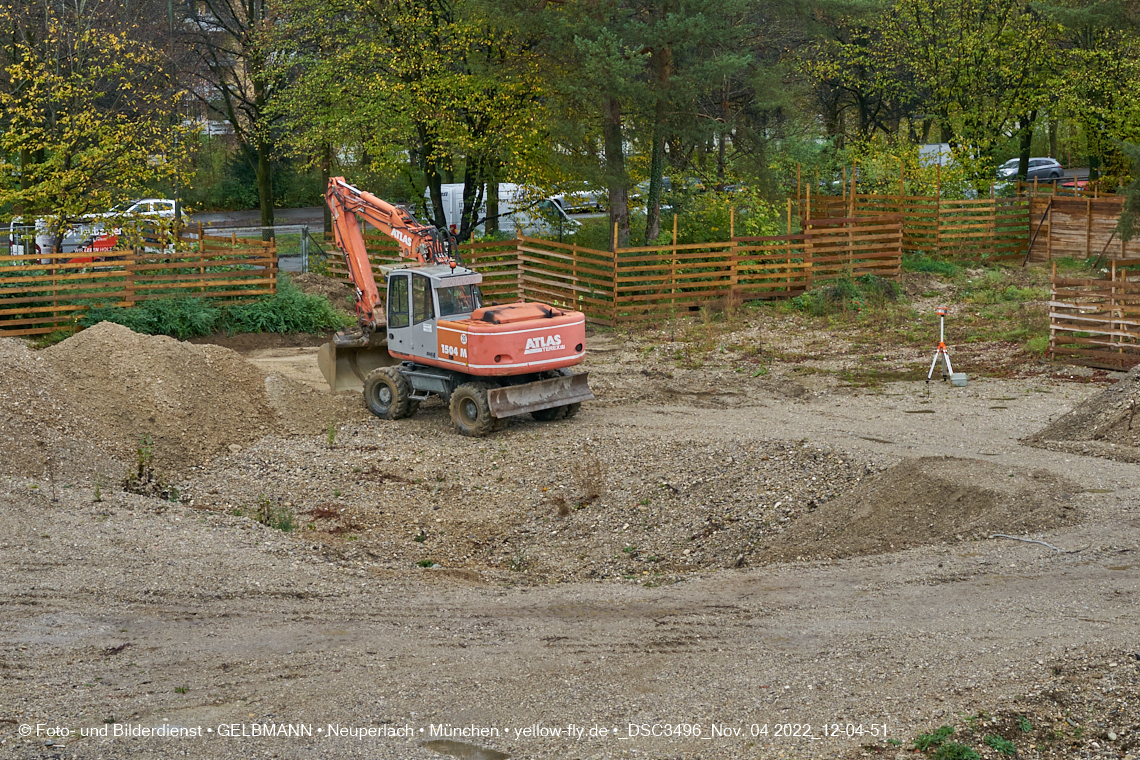 04.11.2022 - Baustelle an der Quiddestraße Haus für Kinder in Neuperlach